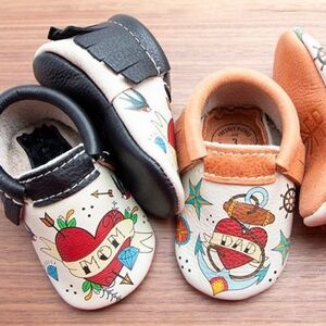 Freshly picked mom heart moccasins